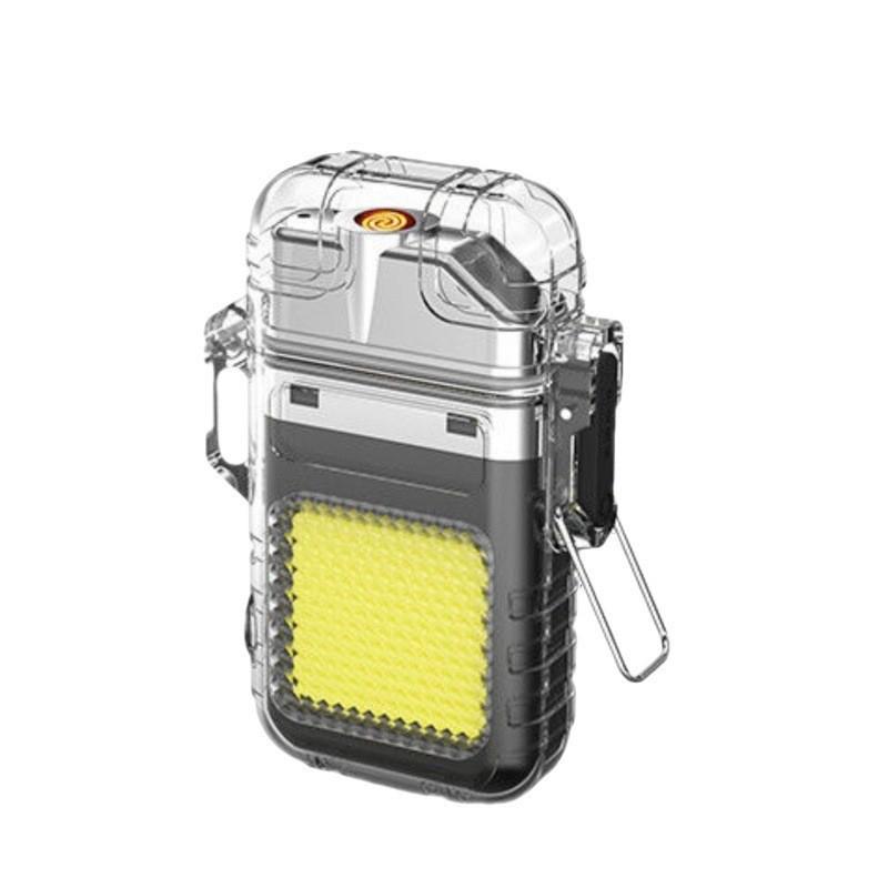 Multi-Function Electric Wire Lighter Waterproof With Emergency Keychain Light Portable Mini Rechargeable Cigarette Lighter