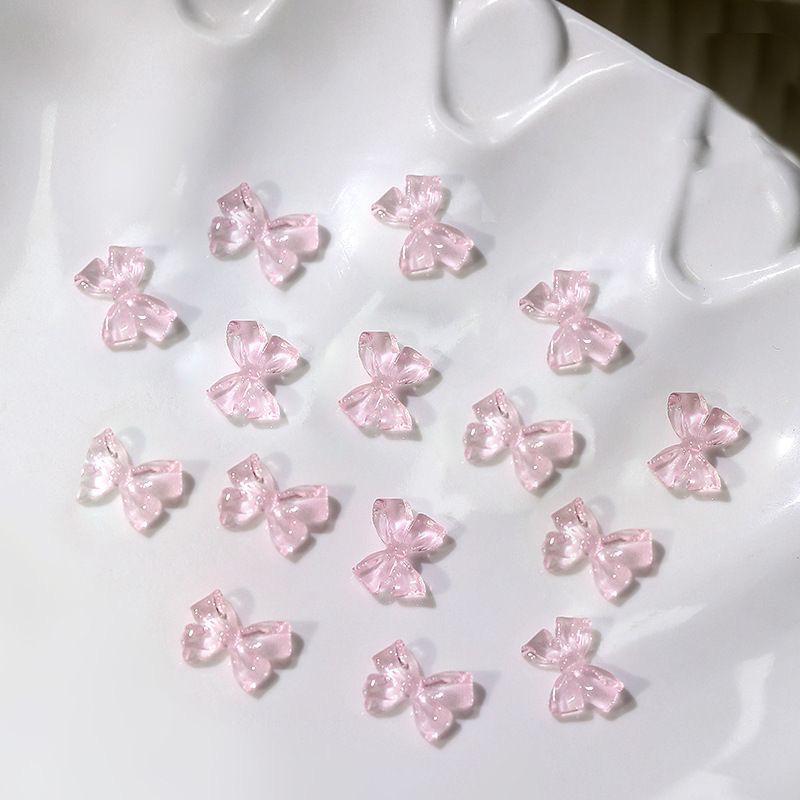 3D Jelly Bow Nail Art Decorations - Transparent and Versatile