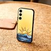Gilded Sun and Moon Phone Case For Samsung  A73,72,71,A52,51,40,41,A22,A32,31,A13, Soft Black Shell