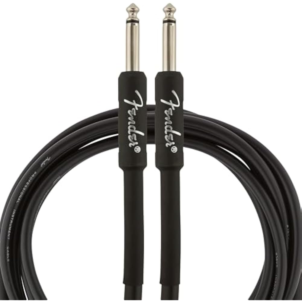 Fender Shielded Cable Professional Series Instrument Cable, Straight/Straight, 10', Black