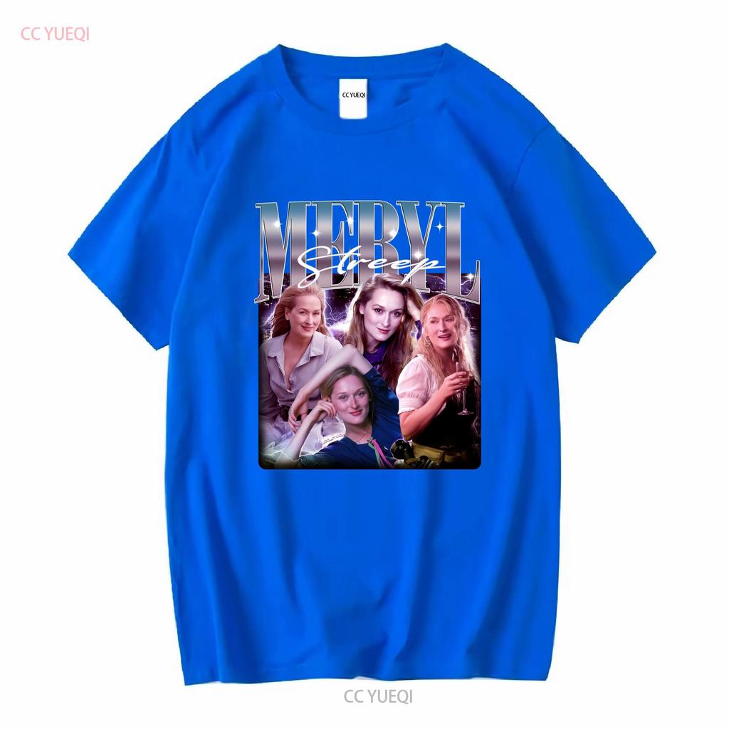 Retro MERYL STREEP Vintage T-shirt Omaggio Maglione Anni '90 Merch manica lunga o corta vintage Lavato Casual Unisex uomo Leggermente