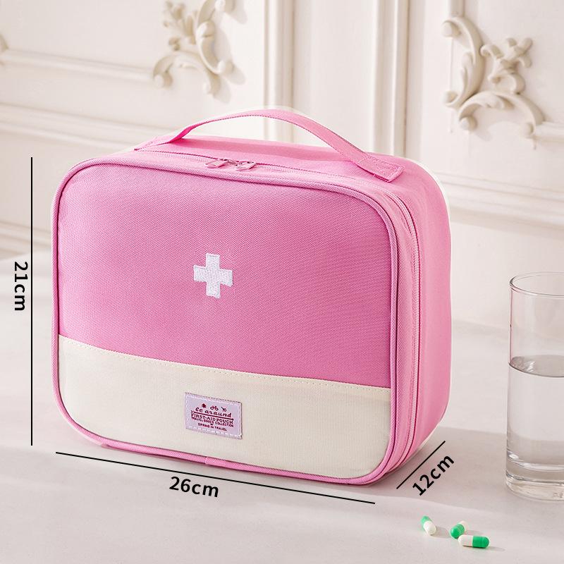 Portable Oxford Cloth Medicine Bag - Large Capacity Folding First Aid Kit & Multi-purpose Storage