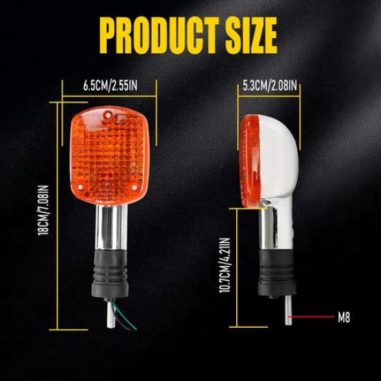 2pcs Turn Signal Blinker Light Fit Honda VF250 Magna VF750 Rebel CA250 CMX250