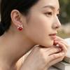 Exquisite Small Bow-knot Pearl Earrings Sparkling Rhinestone Light Luxury Earrings  Birthday Gifts