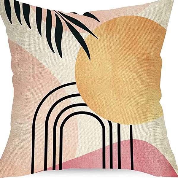 Popular Simple Abstract Geometric Pillow Case Nordic Morandi Home Sofa Car Cushion Cover