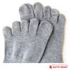 Gutsman Thinnest Organic for the Forces Five-Toe Socks, Cotton, Deodorizing, Self-Defense (Sweat Gray, XS, 21-23cm)