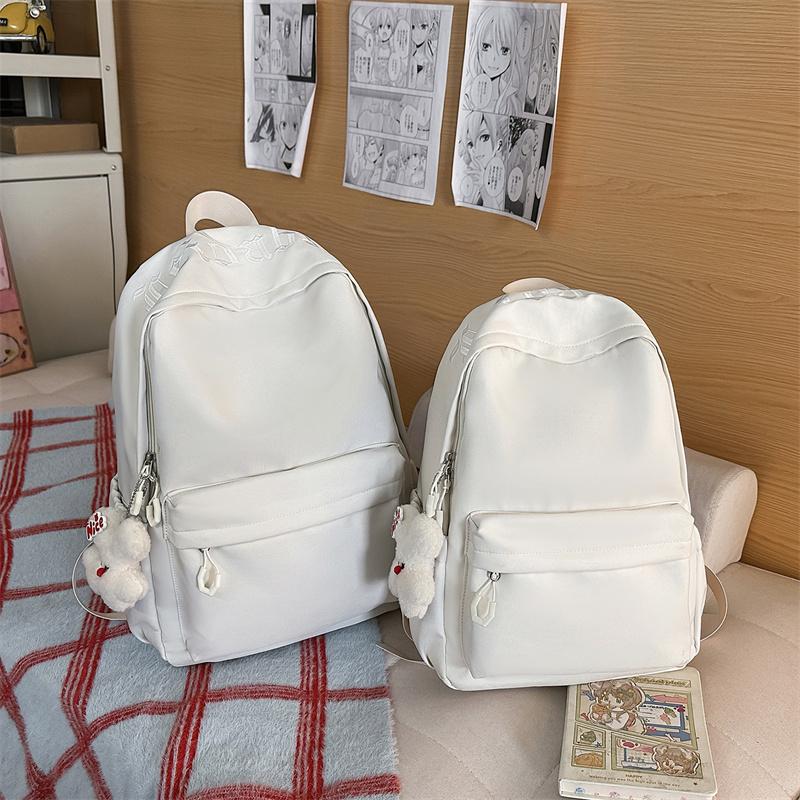 Plecak studencki w jednolitym kolorze dla kobiet o dużej pojemności