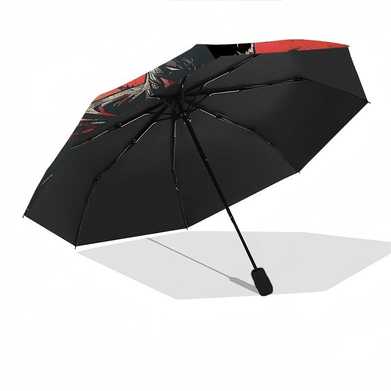 1pc Batman Blood Automatic Folding Umbrella - Compact 8-Rib Design, Durable Plastic & Iron1198L