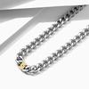 Emporio Armani Light Luxury Hip Hop Cuban Chain Fashion Simple Trendy Street Style Stainless Steel Necklace Men necklace Silver EGS3187040