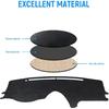 BIBLOZ Dash Cover For Toyota Sienna 2004-2010 Accessories Black Flannel Dashboard Cover Mat Car Dashboard UV Sun Protection