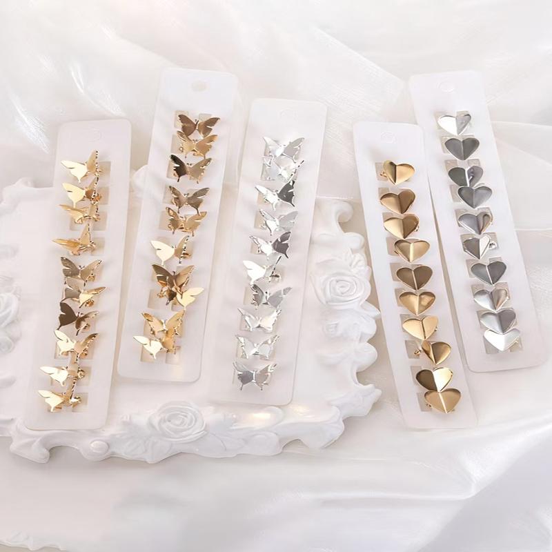 10 Stück Damen Kopfschmuck DIY Zubehör Mode Damen Goldener Stern Haarspange Hochzeitsgeschenk Haarzopfwerkzeuge
