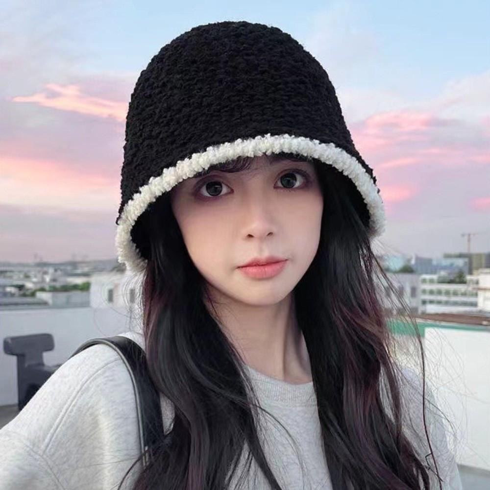Warm Bucket Cap Windproof Beanies Hat Fashion Winter Hat for Women