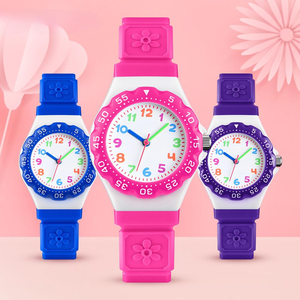 Fashion Outdoor Watches Sports Kids Waterproof PU Wristband Quartz Children Wristwtatch For Boys Girls