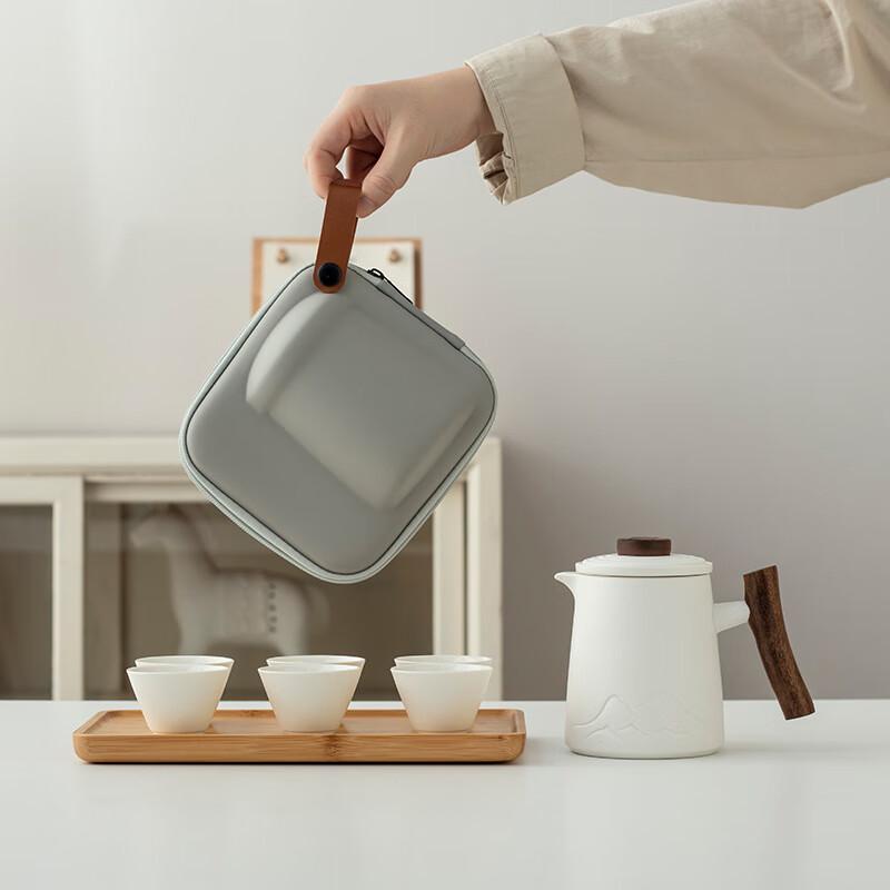 Portable Outdoor Ceramic Tea Set