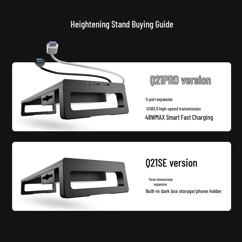 Llano Multi-functional Monitor Riser with USB 3.0 Hub