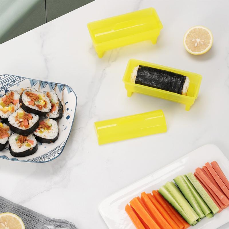 Household Sushi Rice Roll Mould Diy Sushi Cylinder Mold Maker Tools Non Stick Food Press Kitchen Bento Onigiri Rice Ball