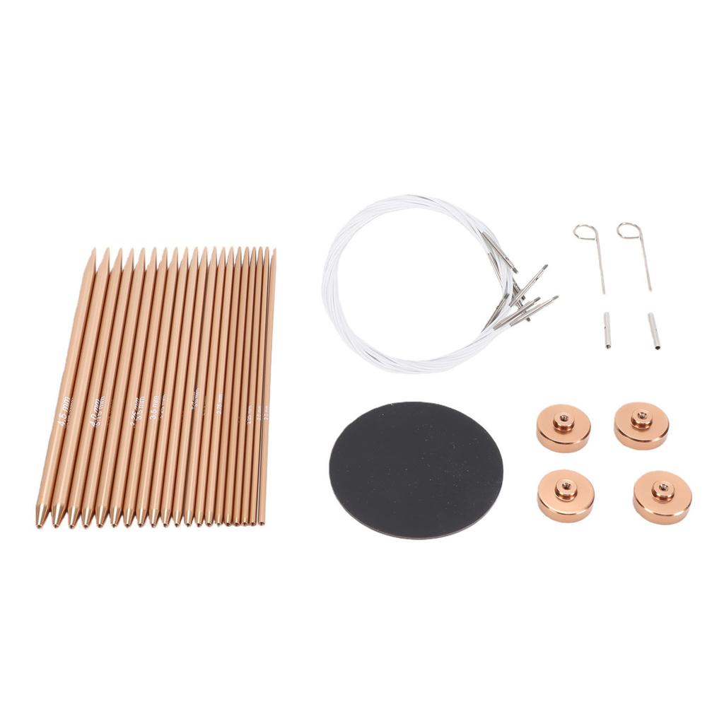 Juego de Agujas Circulares de Tejer 10 Pares 2,0 mm 4,5 mm Agujas Circulares Intercambiables y 4 Cables con Retro
