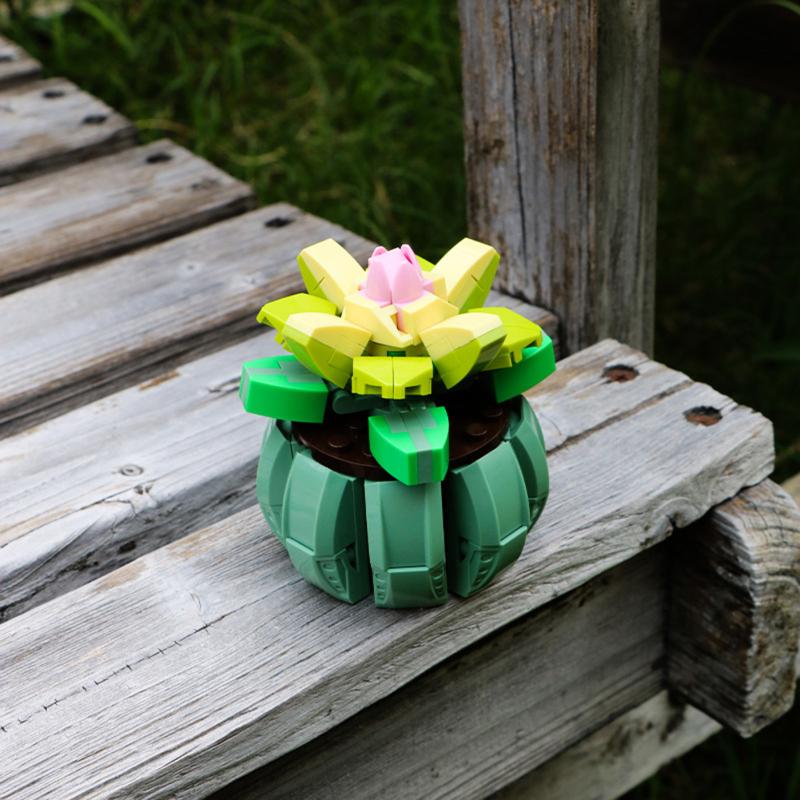 Mini Bonsai Building Blocks Desktop Ornaments Small Particles Diy Assembled Building Blocks Flower