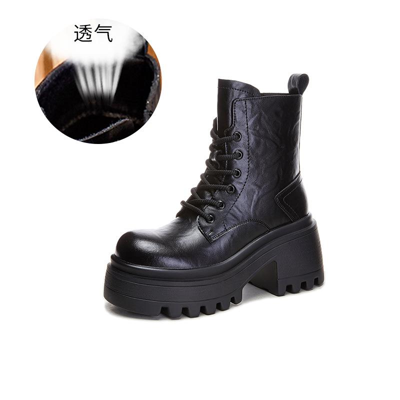 

Женские ботинки Мартина 2025 осень и зима новые на высоком каблуке ретро короткие ботинки женские повседневные универсальные ботинки женская мода женские ботинки 40 чёрный