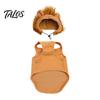 Soft Polyester Dog Pullover Lion Mane Costume, Costume Fleece Sweater Set, Adjustable Chin Small Cord, 3D Ears Hood, Halloween Cosplay for Pug Pitbull