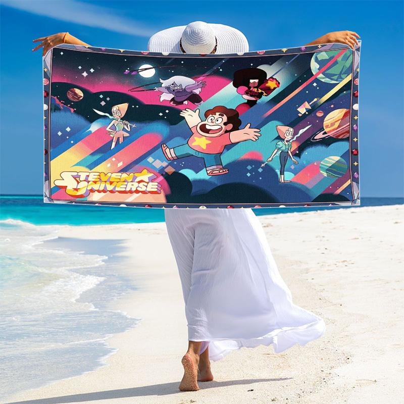 Steven Universo Print Beach Towel, Large Soft Quick Dry Towel for Beach Camping Swimming