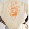 Herren Sommer Reiner Baumwollstoff Lässig Locker Kreatives Muster Vorne und Hinten Bedruckt Sport Rundhals Kurzärmlig T-Shirt Oberteil