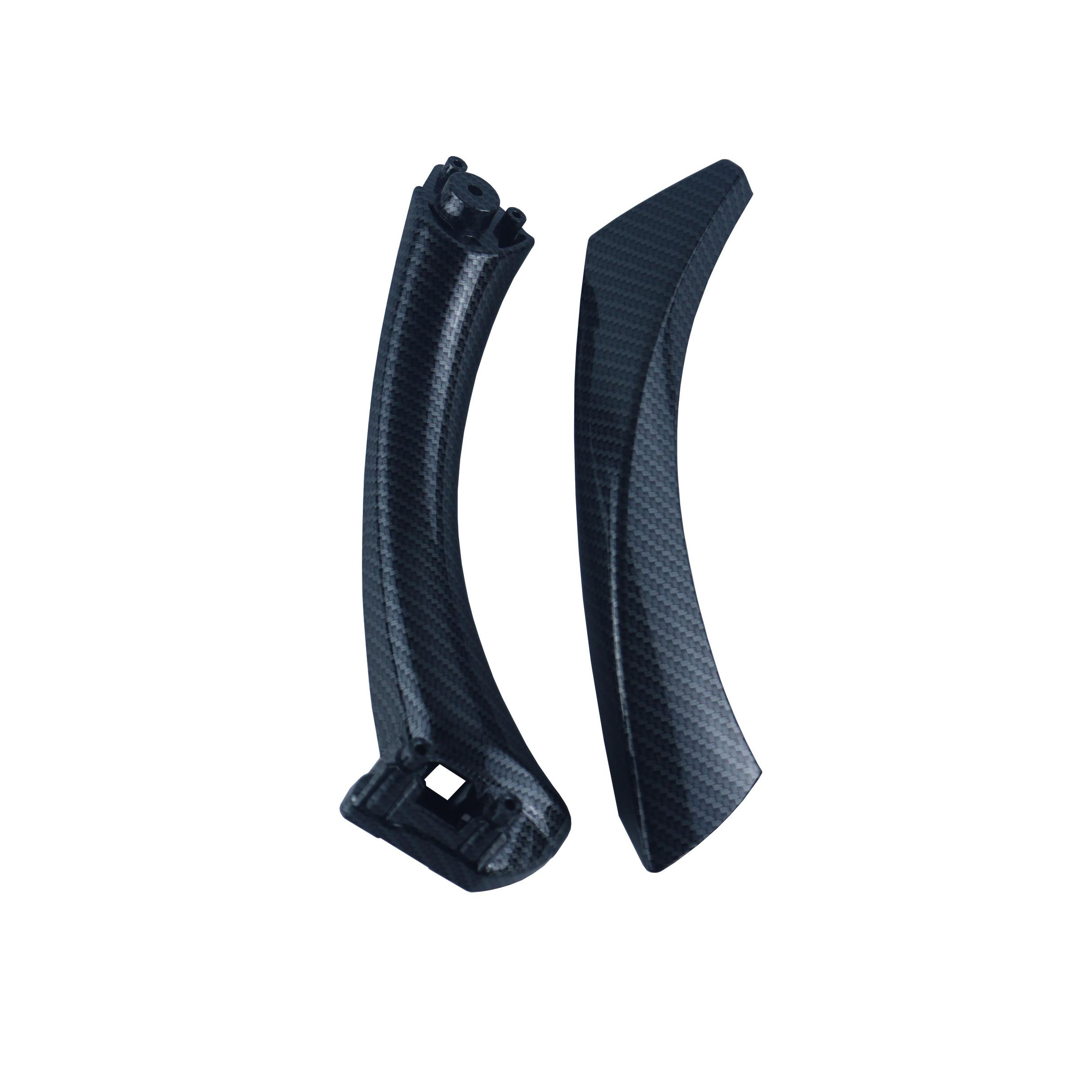 Car Inner left Right ide Handle Door Panel 51417230853 For BMW E90 E91 3 Series Pull Trim Cover Gray Beige Black 2005-2012 Left Carbon 2pcs