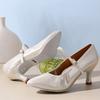 High Heels Adult Women's Modern Social Dance Shoes Professional Indoor Soft Soled Waltz Latin Ballroom Standard Dancing Shoes