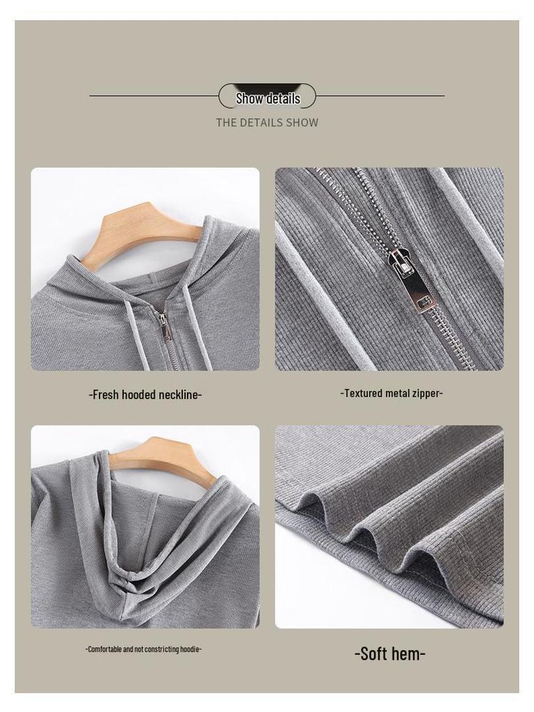 Women's Black Thickened Half-Zip Fleece Hoodie for Autumn/Winter 2025