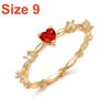 Romantic Red Heart Brass Inlaid CZ Zircon Finger Rings For Women Men Minimalist Heart Wedding Bridal Finger Ring Dating Jewelry