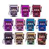 Miniature Fruit Slot Machines Keychain Charm Colorful Accessory for Bags Portable Entertainment Phone Chain Decoration
