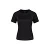 Round Neck Comfortable Moisture-Wicking Quick-Dry Short Sleeve T-Shirt Women Tops Black 2012D050-001