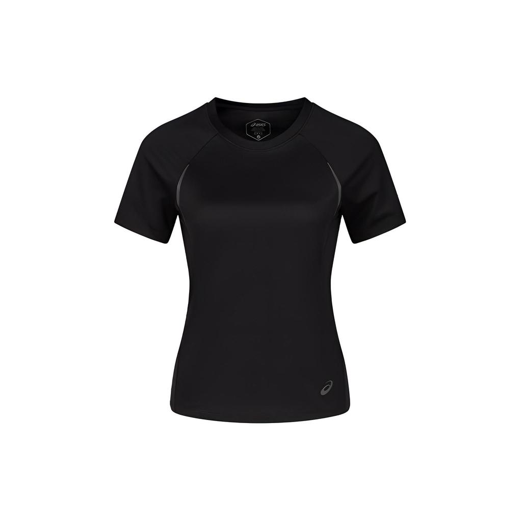 Asics Round Neck Comfortable Moisture-Wicking Quick-Dry Short Sleeve T-Shirt Women Tops Black 2012D050-001