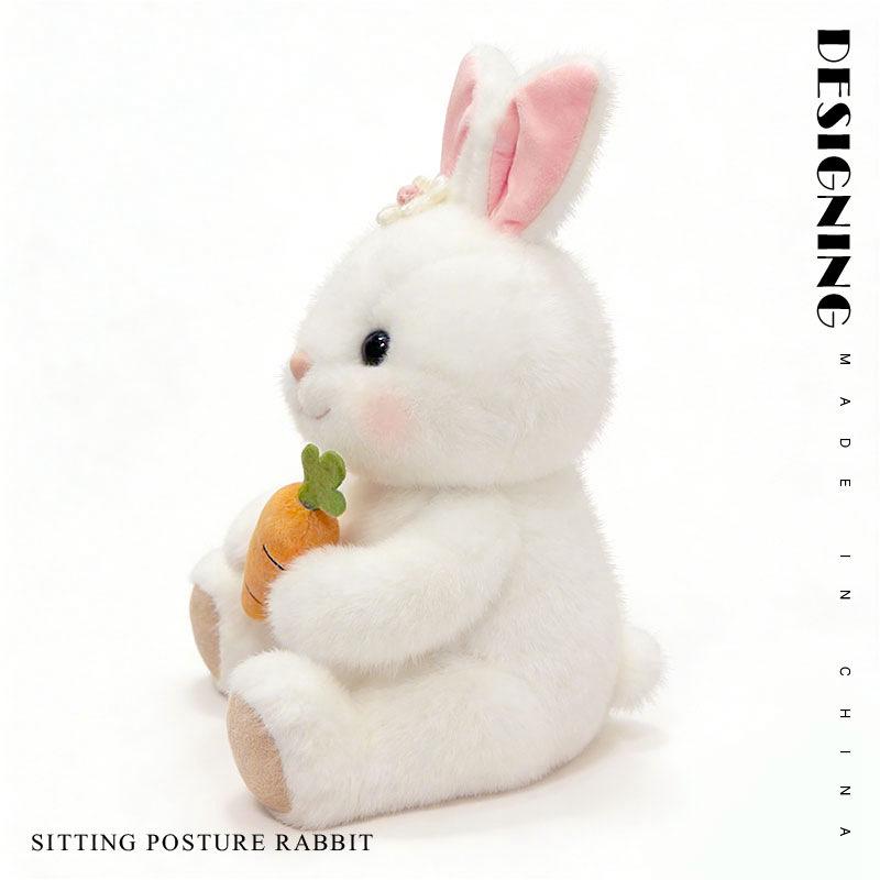 Adorable Rabbit Plush with Carrot & Scarf - Perfect Easter Gift for Girls