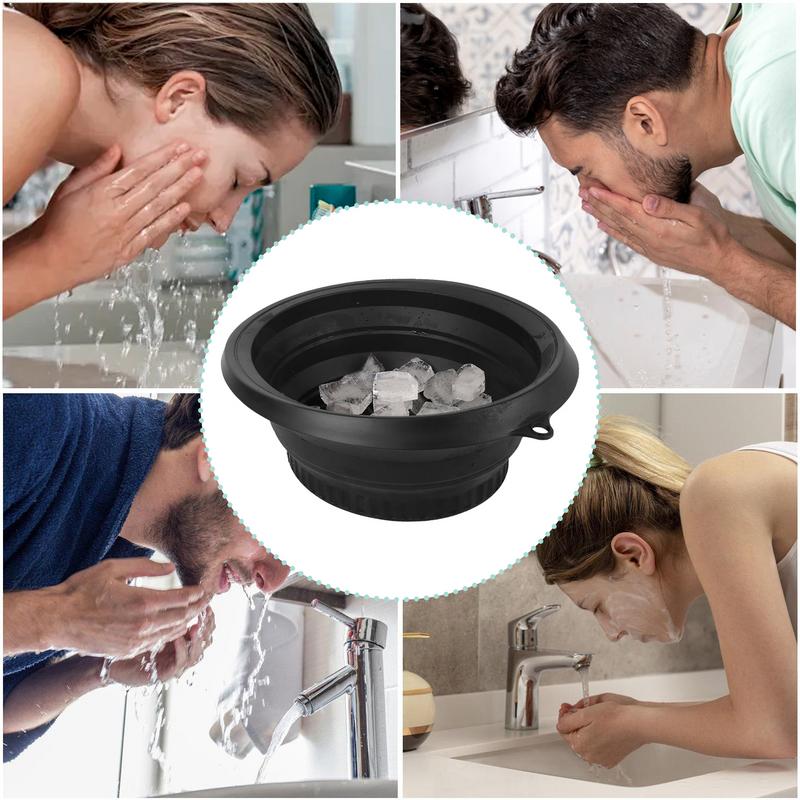 Large Foldable Silicone Bowl for Face Ice Bath and Home Skincare Routine Portable Face Dipping Bowl for Women and Girls