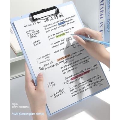 Simple Plastic A4 File Folder Thickened Hangable Storage Writing Clipboard Writing Pad Gift/Prize