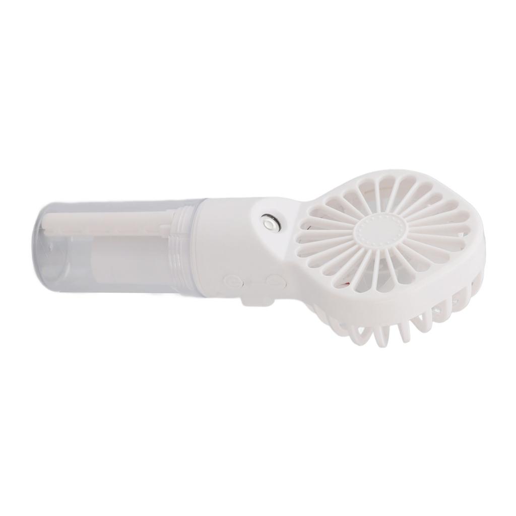 Portable Handheld Misting Fan USB Rechargeable Water Spray Mist Fan with 4 Gear Speed White