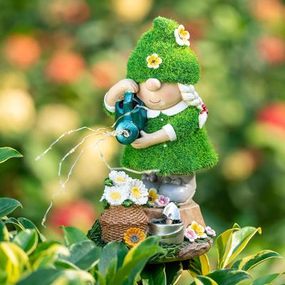 Valery Madelyn Gardening Cute Garden Garden Solar JP Ornament, Gnome, Light, Light, Outdoor, EG1305-0058