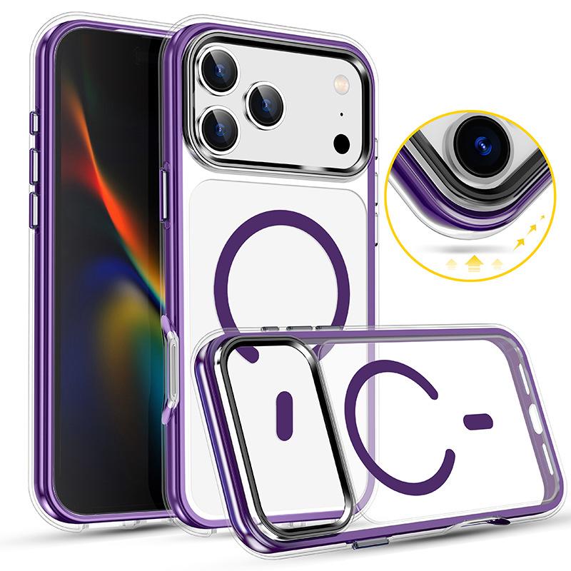 Hot Selling for IPhone17Promax Protective Cover 16 Vacuum Air Bag Anti-Yellow 15 Magnetic All-Inclusive Mobile Phone Case