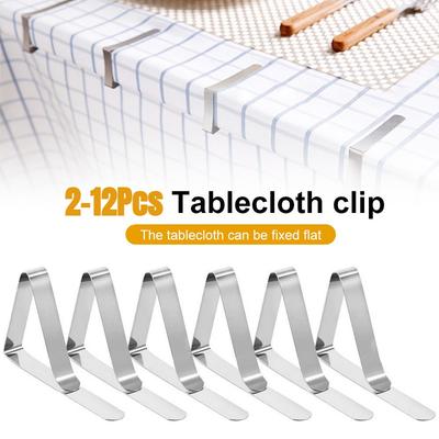 Clipes de toalha de mesa de aço inoxidável Suportes de toalha de mesa Grampo Festa ao ar livre Cozinha Jantar Bar Roupas de cama Têxteis Toalhas de mesa