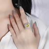 Jewelry Temperament Women'S Jewelry Ring, Imitation Pink Diamond Yellow Diamond Love Ring 10 * 10