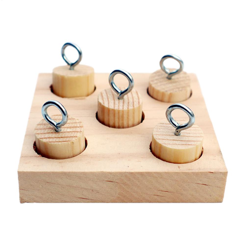 Bird Toys Wooden Lovebirds Peg Training Toy Lovebird Playing Device For Metal Stimulation Parakeet Puzzle Training Chewing Tools