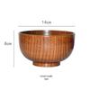 Jujube Wood Round Bowl for Eating and Soup