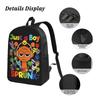 Zaino Sprunki Just A Boy, Portapranzo, Astucci per Bambini e Bambine, Zaini per la Scuola Materna, Cartella Kawaii, Set Zaino
