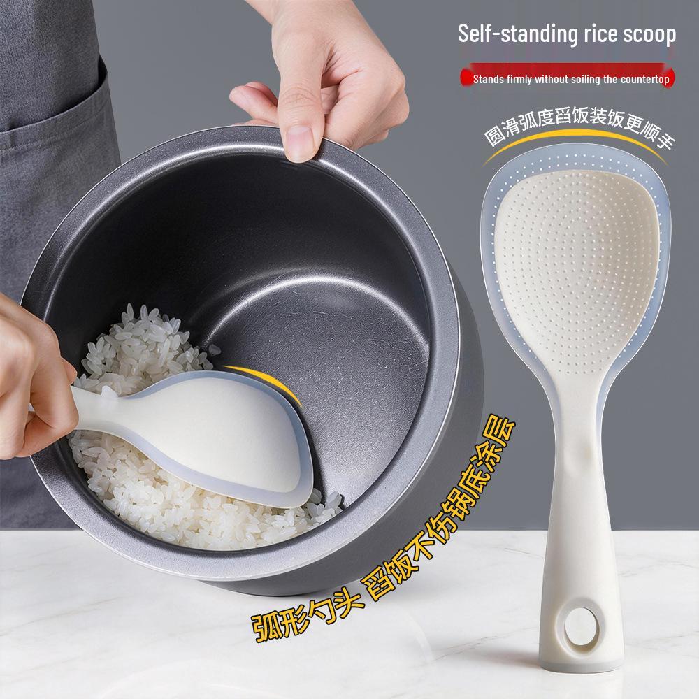 Silicone Stand-Up Rice Spoon - Heat Resistant, Non-Stick, Baby Food & Household Utensil