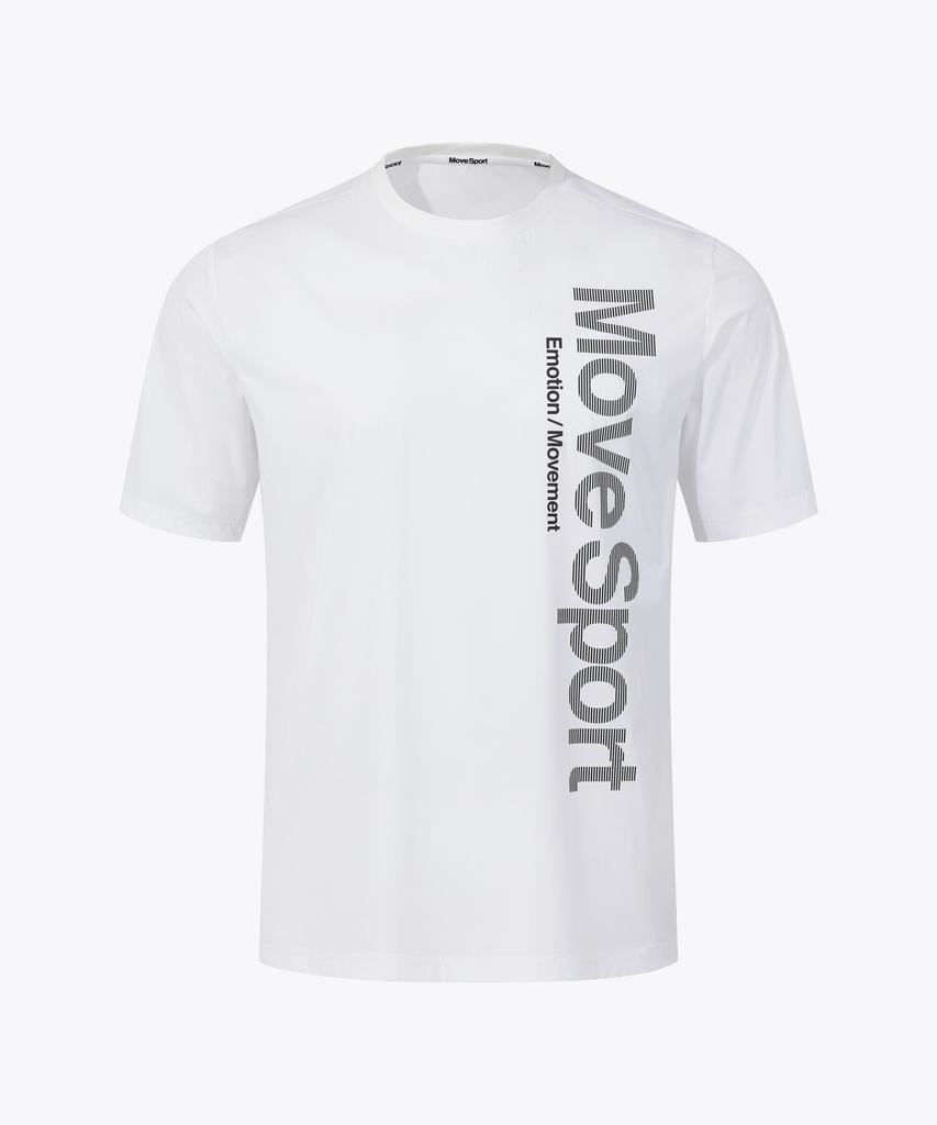 MUBEUSEUPOCHEUBAIDESANGTEU Wording Graphic Woven Short Sleeve T-Shirt White Vs123Ets12