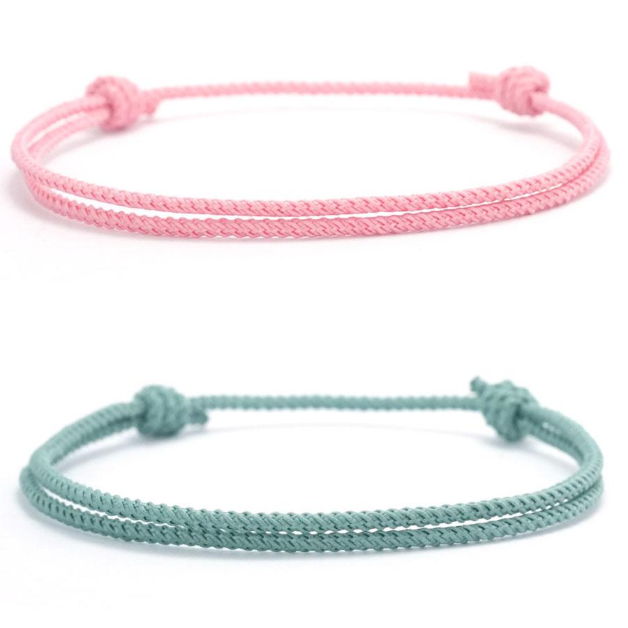 Simple Style Handmade Thin String Bracelet Men Women 11 Colors Adjustable Valentine Day Braclet Leisure Versatile Accessories