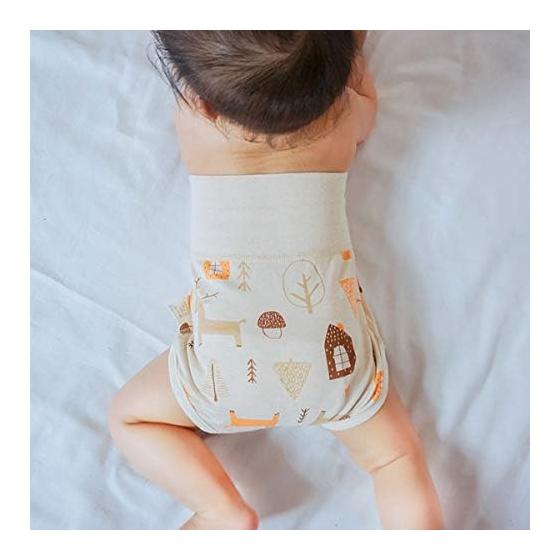 [Ikuru] Belly Band, Set of 3, Romper Type, With Buttons, Baby, Children, Belly Band, Baby, Cotton, Belly Band Pants