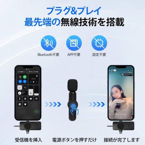 Pin Microphone, 360 Sound Pickup, Instant Connection, Smartphone Microphone, Plug & Play, 99% Noise Reduction, 3-in-1 Receiver, Compatible with Smart