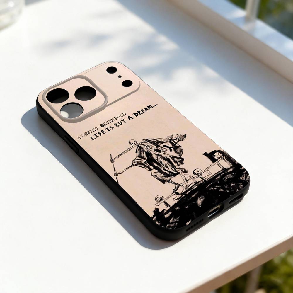 A-Avenged S-SevenfoldS A7X For iPhone 17,16,15,14,13,12,11,Pro,Max,Plus,E,SE4,Air,Mini Black Soft Cover Phone Case iPhone15pro